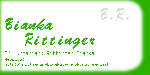 bianka rittinger business card